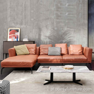 Nowoczesne proste narożne sofa rodzinna kombinacja salonu